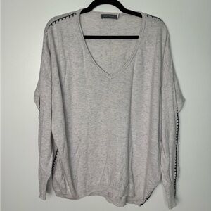 Mint velvet heather gray cashmere lightweight sweater size medium